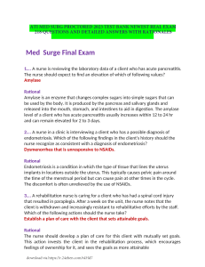 Med-Surg Nursing Test Bank: 218 Questions & Rationales