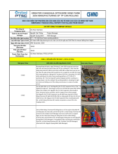 Offshore Wind Farm Rescue Drill Report: Fall from Height
