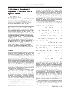 Fe(III)-Enhanced Sonochemical Degradation of Methylene Blue