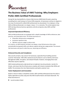 AWS Training: Business Value & Why Employers Prefer Certified Pros