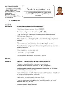 Med Zakaria EL QASMI - CV Architecte R&eacute;seau