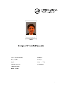 Stageclix: Wireless Audio Market Positioning Project Report