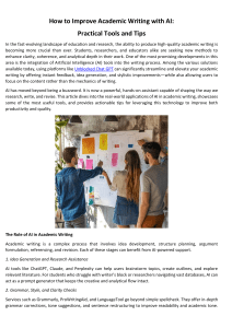 Improve Academic Writing with AI: Tools & Tips