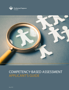 PEO Competency-Based Assessment Applicant's Guide