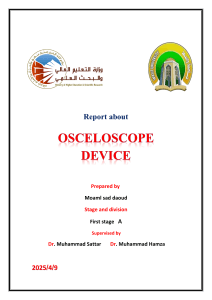Oscilloscope Report: Experiment, Results, and Conclusions