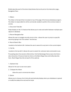 MS Access Interface Guide: Ribbon, Backstage View & Navigation