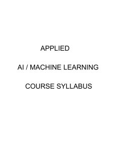 Applied AI/ML Course Syllabus: Python, Data Science, NLP