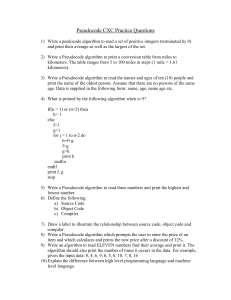 PseudocodeCXCPracticeQuestions