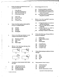 Engineering Exam: Tools, Materials, and Processes