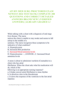 ATI RN Med Surg Exam: 200 Questions & Answers Test Bank