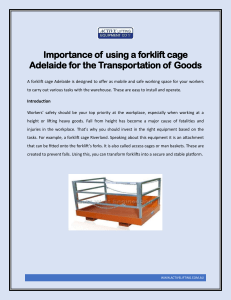 Forklift Cage Safety: Benefits & Selection Guide