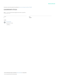 Leadership Styles: Transformational, Transactional & More