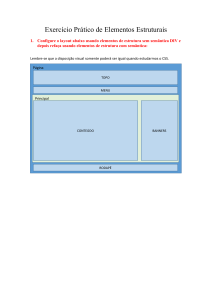 Exerc&iacute;cio de Elementos Estruturais HTML