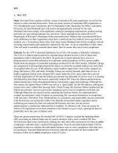 Marijuana Business Regulations: Colorado & Federal Law Analysis