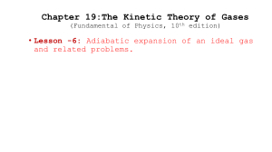 Adiabatic Expansion: Kinetic Theory of Gases Lesson