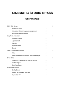 Cinematic Studio Brass User Manual