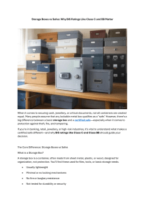 Storage Boxes vs Safes: BIS Ratings Explained