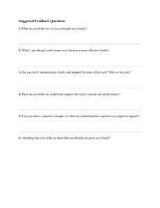 Leadership Feedback Questions for Professional Growth