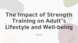 Strength Training: Impact on Adult Lifestyle & Well-being