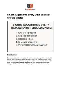 5 Core Data Science Algorithms Every Data Scientist Should Master