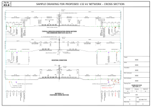 132 kV Network Cross-Section Engineering Drawing