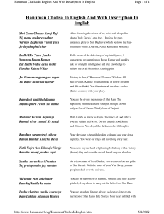 Hanuman Chalisa in English with Detailed Descriptions