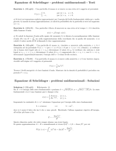 Problemi e Soluzioni Equazione di Schr&ouml;dinger - Fisica Universitaria