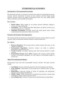 Environmental Economics: Key Concepts & Problems