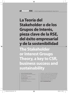 Teor&iacute;a del Stakeholder, RSE, &Eacute;xito Empresarial y Sostenibilidad
