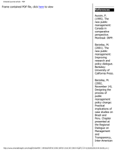 Public Management Policy Change in Latin America