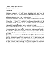 Green Bonds & Sustainable Finance: Learning Diary