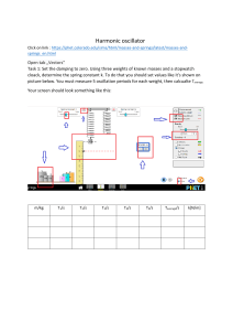 Harmonic Oscillator Lab: Spring Constant & Energy