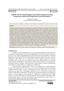 English Grade 8 MELCs-Based Integrated Worksheets