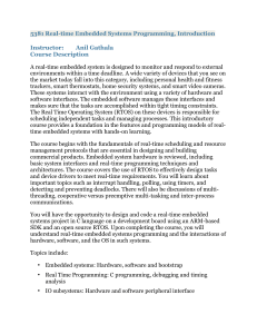 Real-time Embedded Systems Programming Course Syllabus
