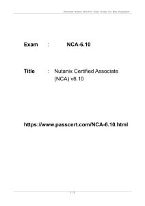 Nutanix NCA-6.10 Exam Dumps: Practice Questions