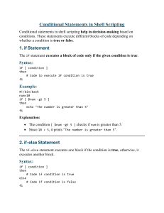Shell Scripting: Conditional Statements Tutorial