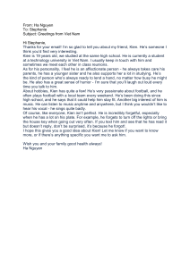 Introducing Kien: A Vietnamese Student