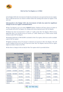 New Income Tax Regime (India) - Overview & Comparison