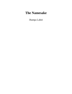 The Namesake: Jhumpa Lahiri - Novel Excerpt