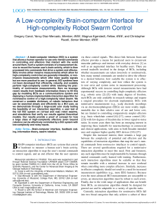 BCI for Robot Swarm Control: Low-Complexity Interface