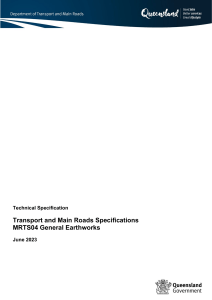 MRTS04 General Earthworks Technical Specification