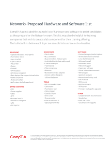 Network+ Hardware & Software List | CompTIA Exam Prep