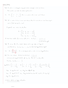 Linear Algebra Lecture Notes: Matrices, Vector Spaces, Transformations