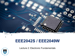 Electronic Fundamentals: Passive Filters Lecture
