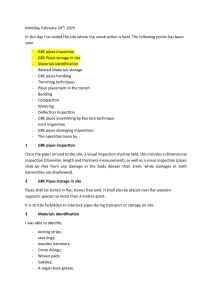 GRE Pipe Construction Inspection Report