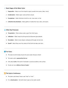 Water Cycle: Stages, Processes, and Human Impact