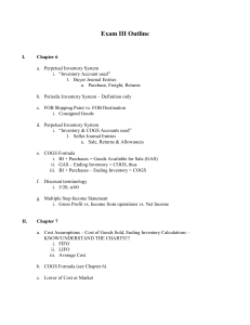Accounting Exam Outline: Inventory, Receivables, & PP&E