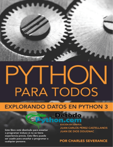 Python para todos: Exploraci&oacute;n de datos con Python 3