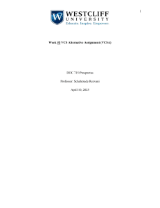 VCS Alternative Assignment: Research Ethics & Methodology