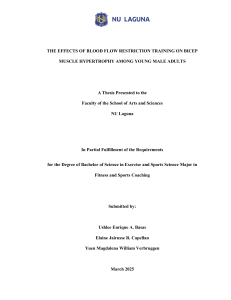 BFR Training for Bicep Hypertrophy: A Study on Young Male Adults